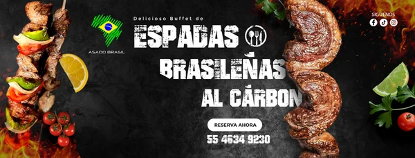 Espadas al carbón, diseño para Asado Brasil